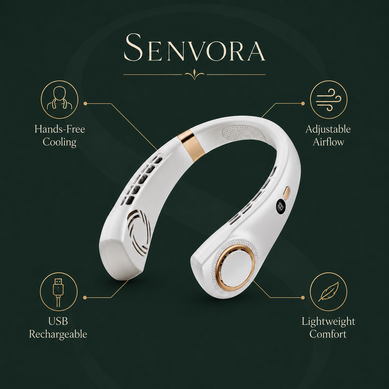 Senvora AirHalo Wearable Neck Fan