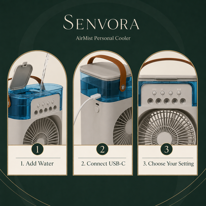 Senvora AirMist 3-in-1 Personal Cooler