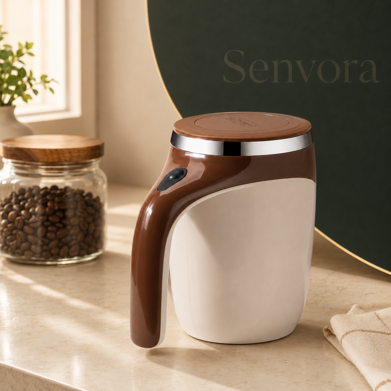 Senvora WhirlMix Self-Stirring Mug